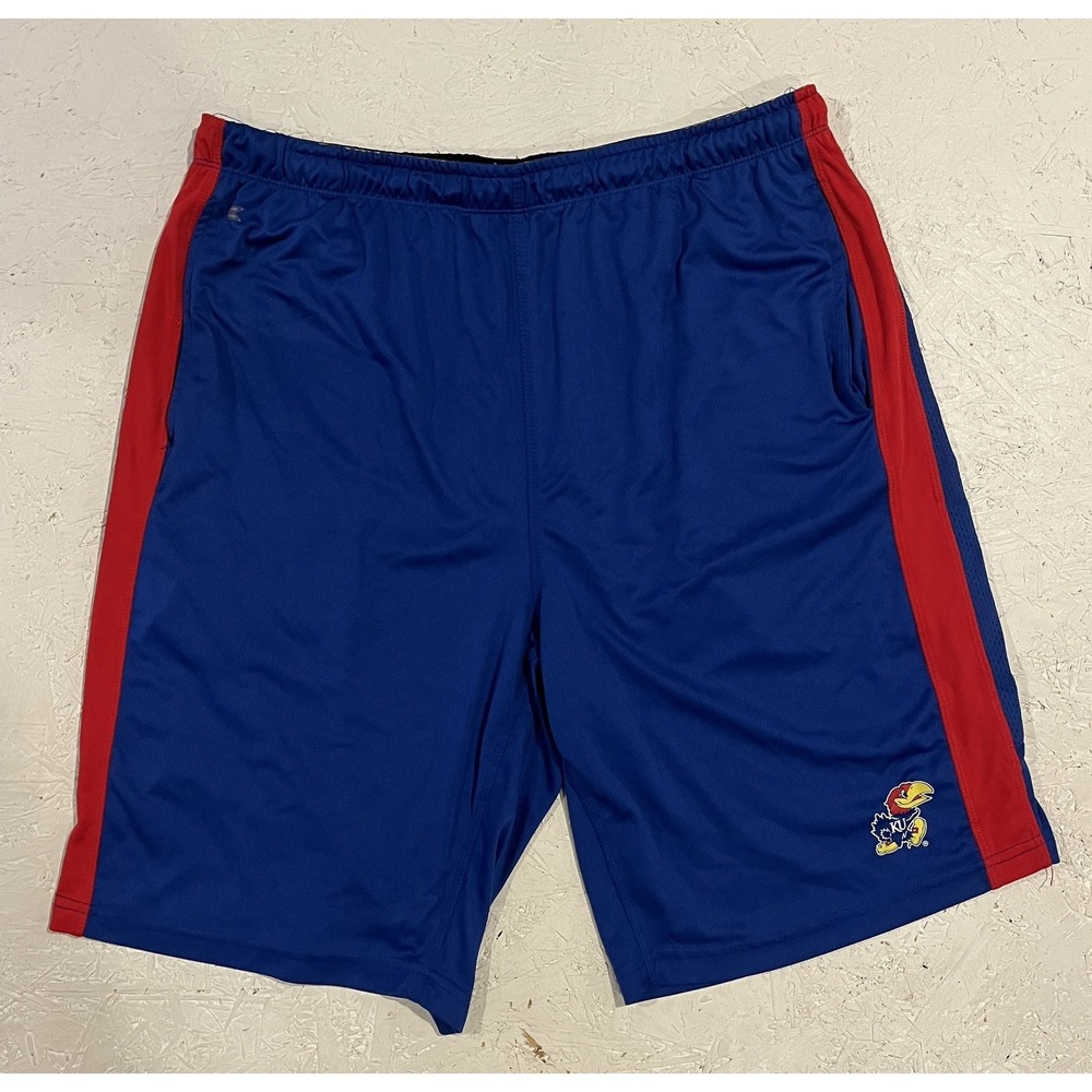 Colosseum Kansas Jayhawks Shorts‎ Mens 2XL Blue Red College Athletic Football